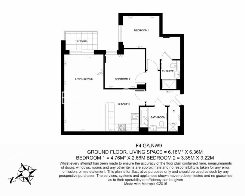 2  bedrooms flat to rent in Beaufort Square, Colindale, NW9-Floorplan