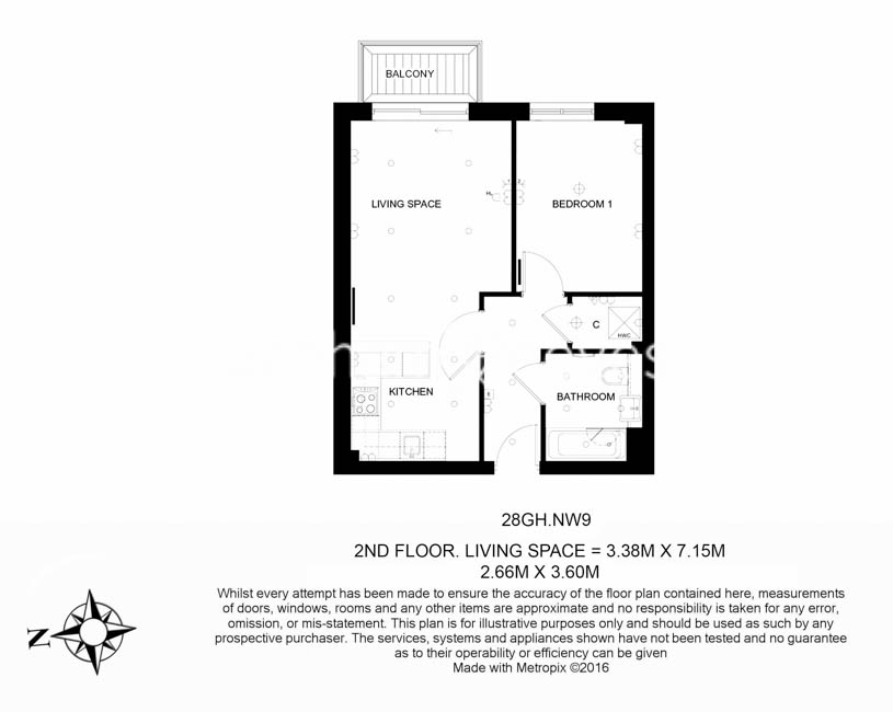1  bedroom flat to rent in Beaufort Square, Colindale, NW9-Floorplan