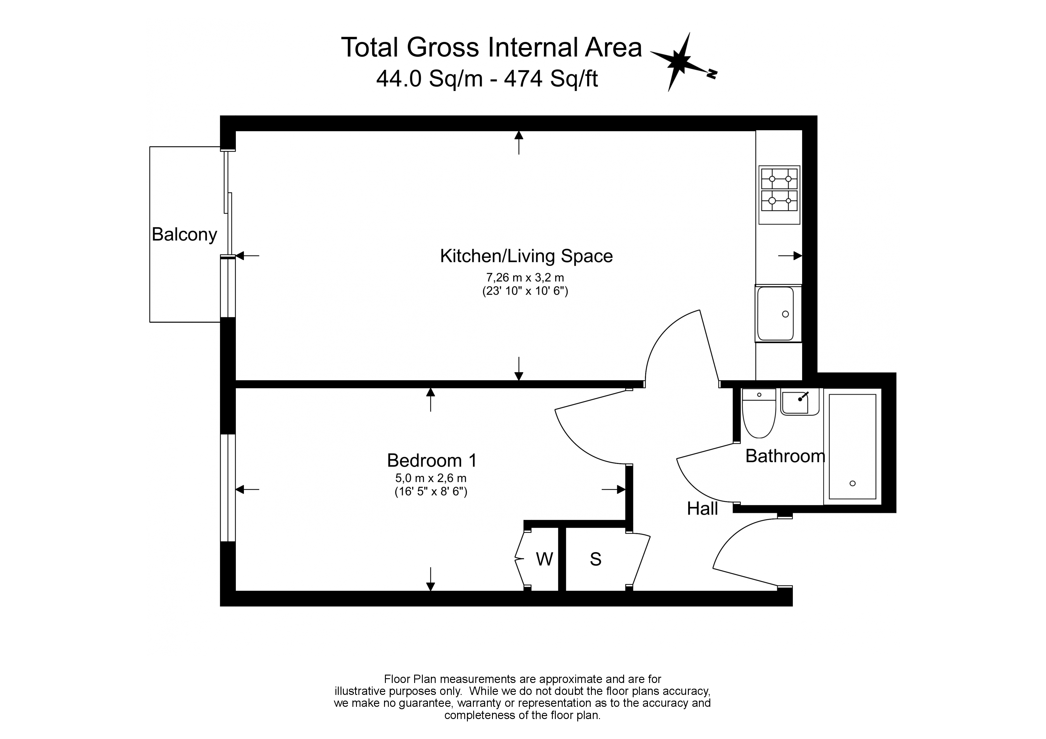 1  bedroom flat to rent in Heritage Avenue, Beaufort Park, NW9-Floorplan