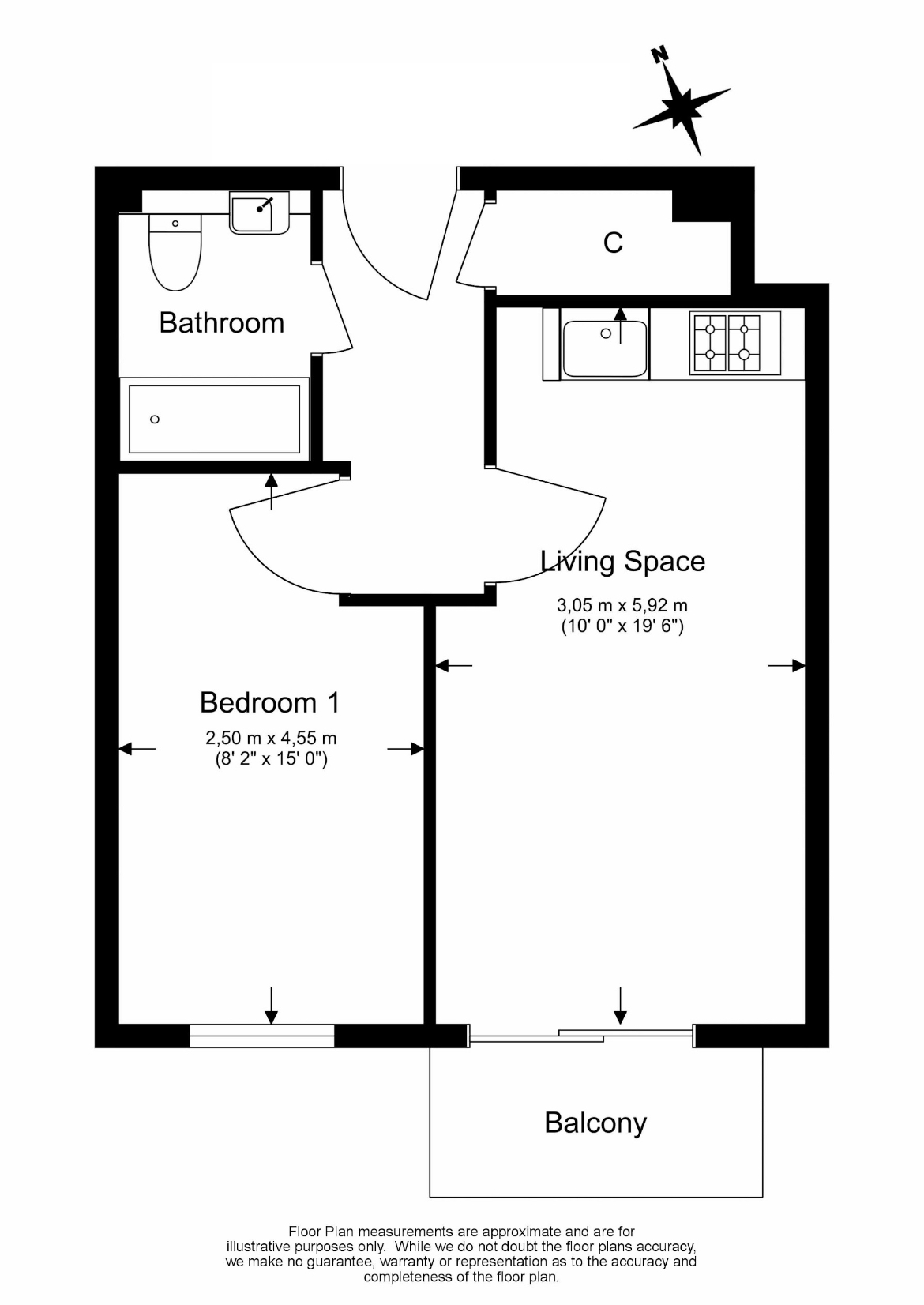 1  bedroom flat to rent in Heritage Avenue, Beaufort Park, NW9-Floorplan