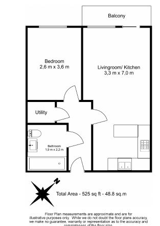 1  bedroom flat to rent in Beaufort Square, Colindale, NW9-Floorplan