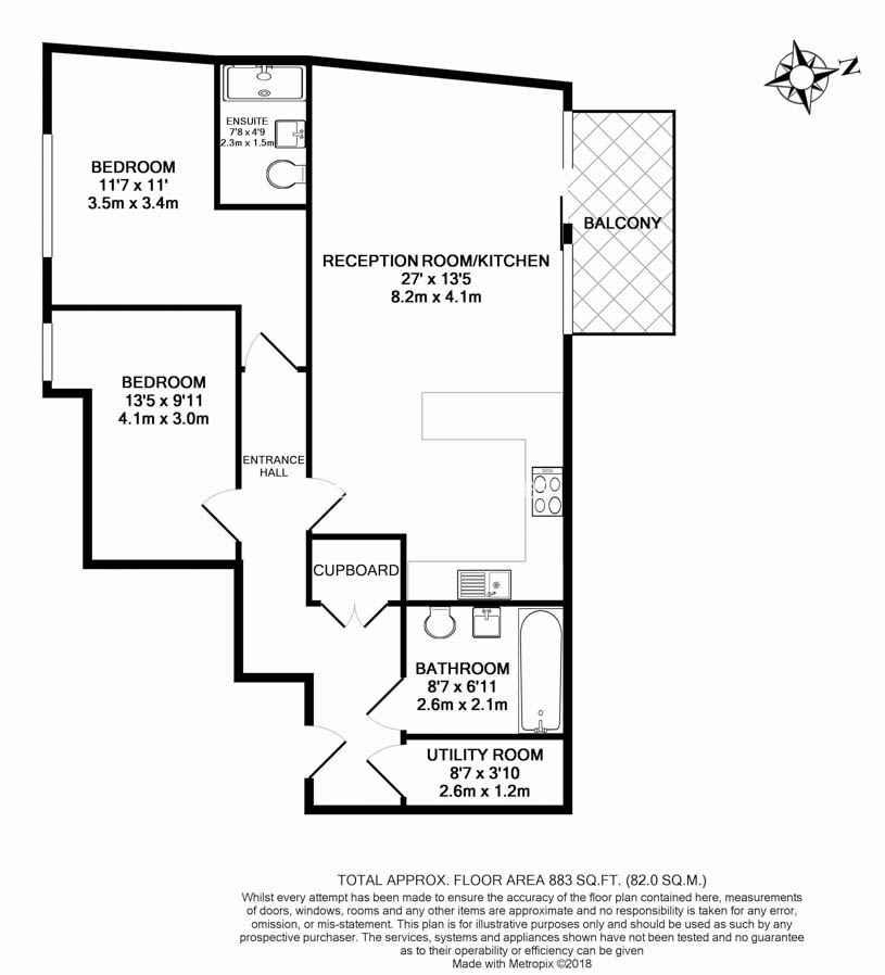 2 bedrooms  for sale in Beaufort Square, Colindale, NW9-Floorplan