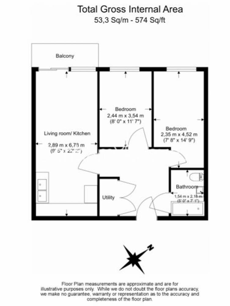 2 bedrooms flat to rent in Aerodrome Road, Colindale, NW9-Floorplan