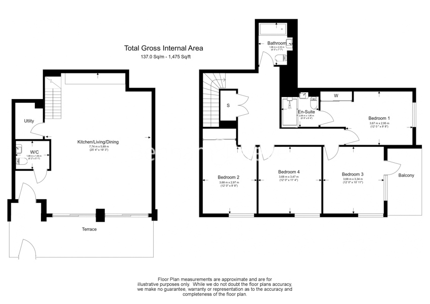 4 bedrooms flat to rent in Thonrey Close, Colindale, NW9-Floorplan