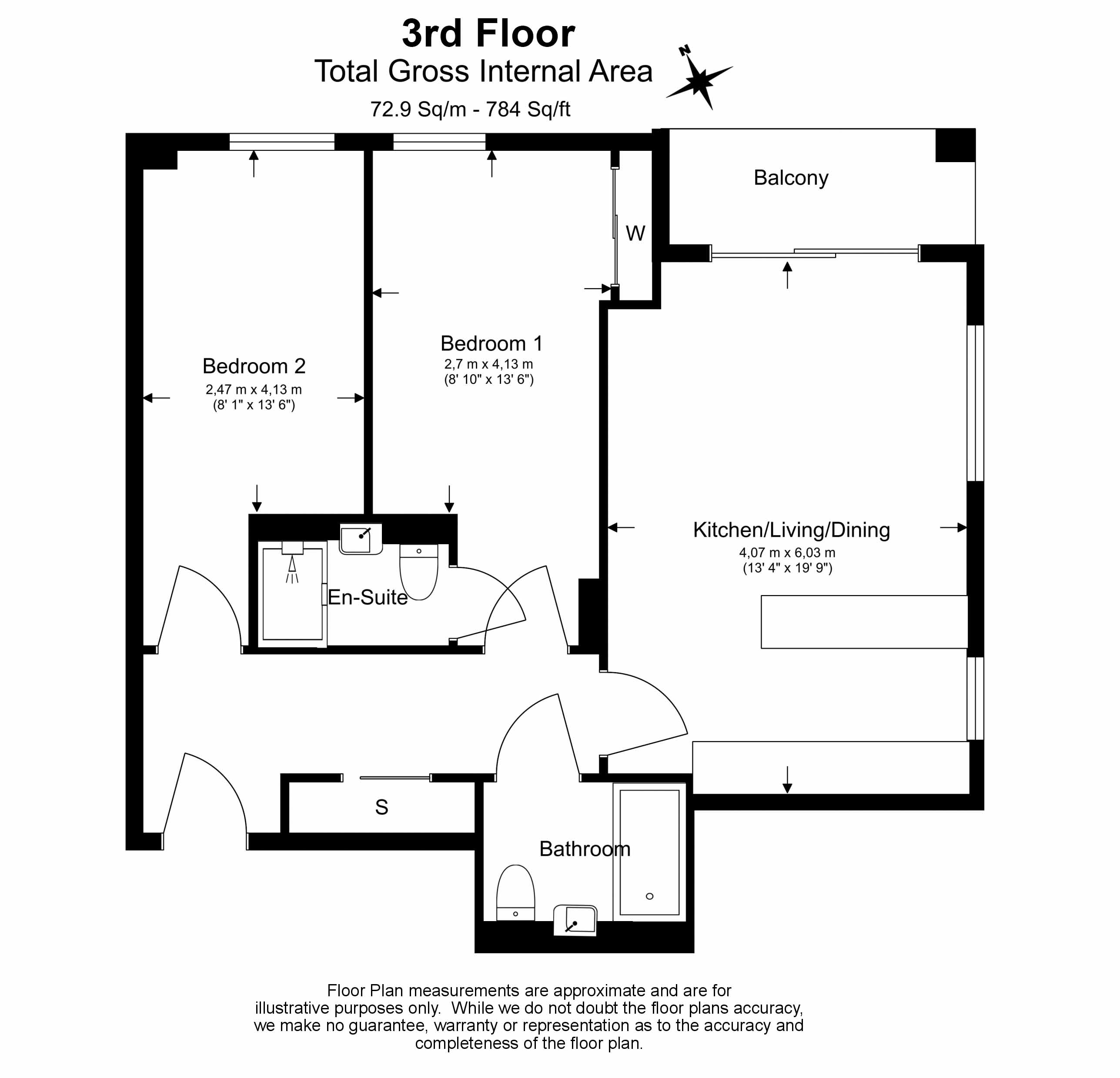 2 bedrooms flat to rent in Lismore Boulevard, Colindale, NW9-Floorplan