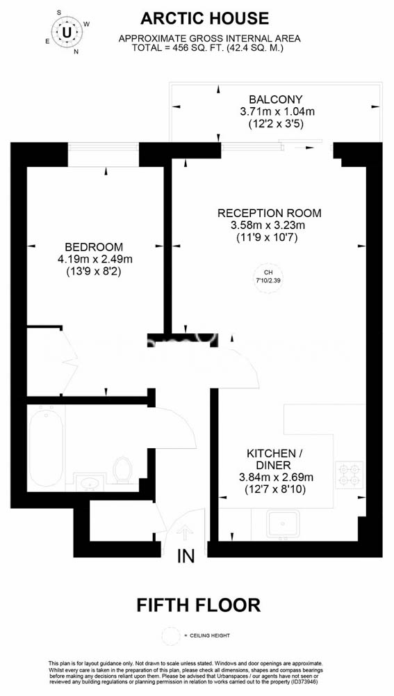 1  bedroom flat to rent in Heritage Avenue, Colindale, NW9-Floorplan