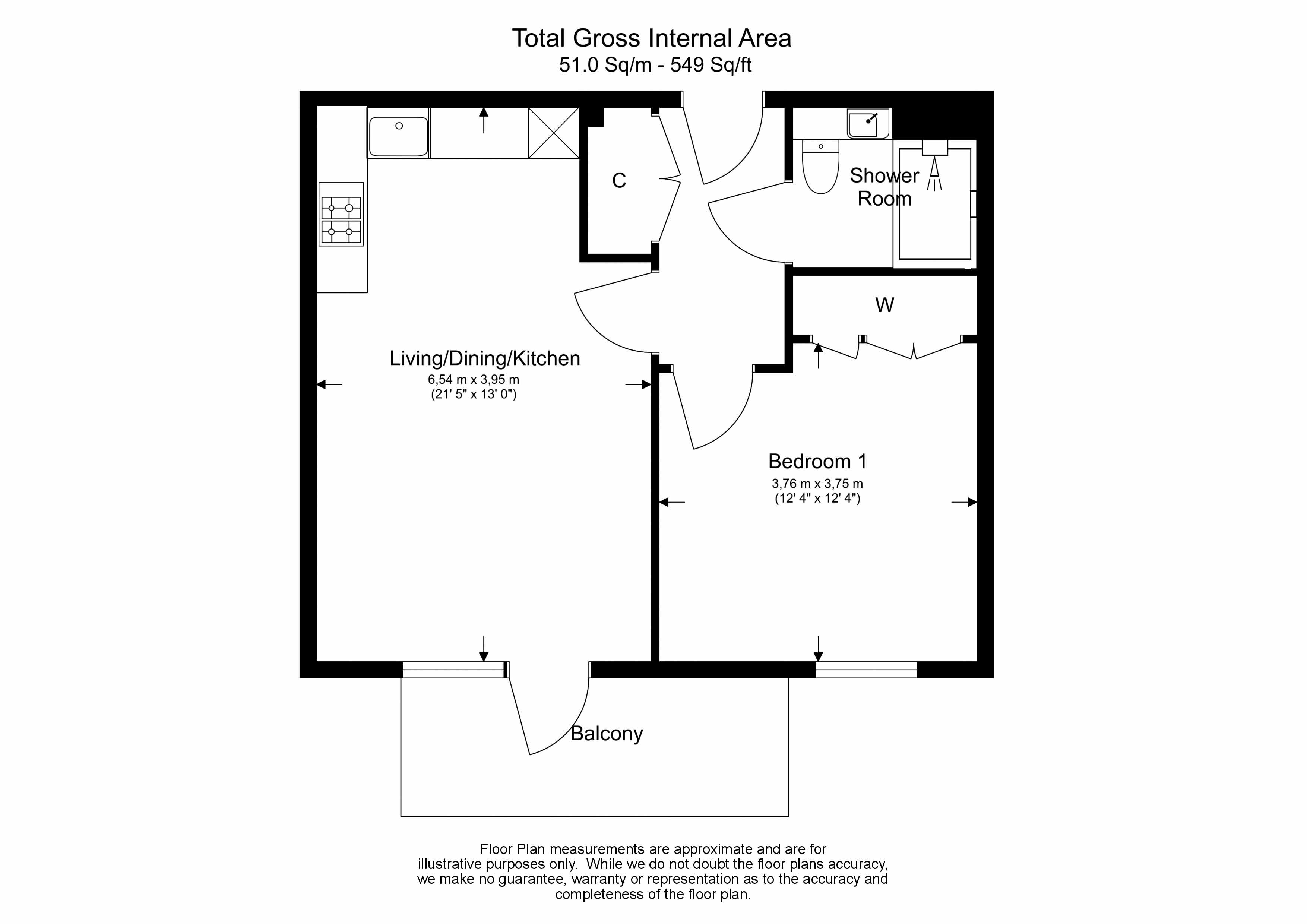 1  bedroom flat to rent in Beaufort Square, Colindale, NW9-Floorplan