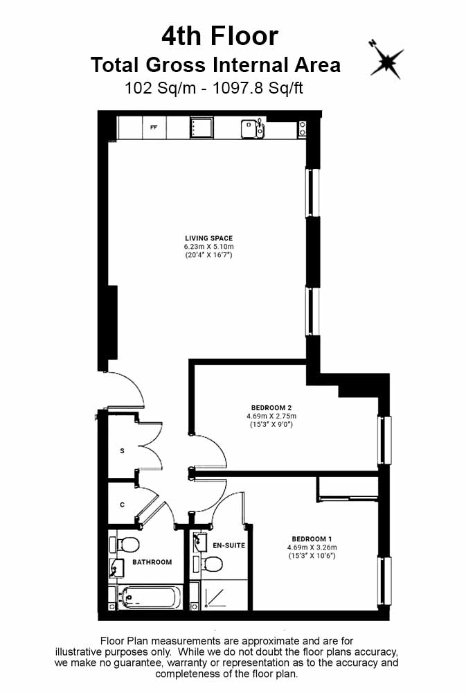 2  bedrooms flat to rent in Capitol Way, Colindale, NW9-Floorplan