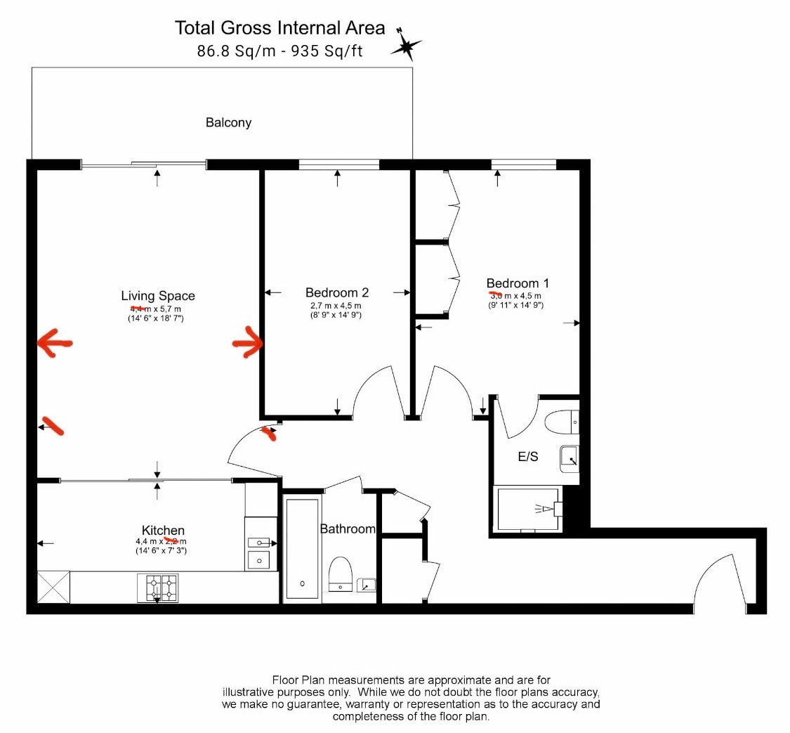 1  bedroom flat to rent in Beaufort Square, Beaufort Park, NW9-Floorplan