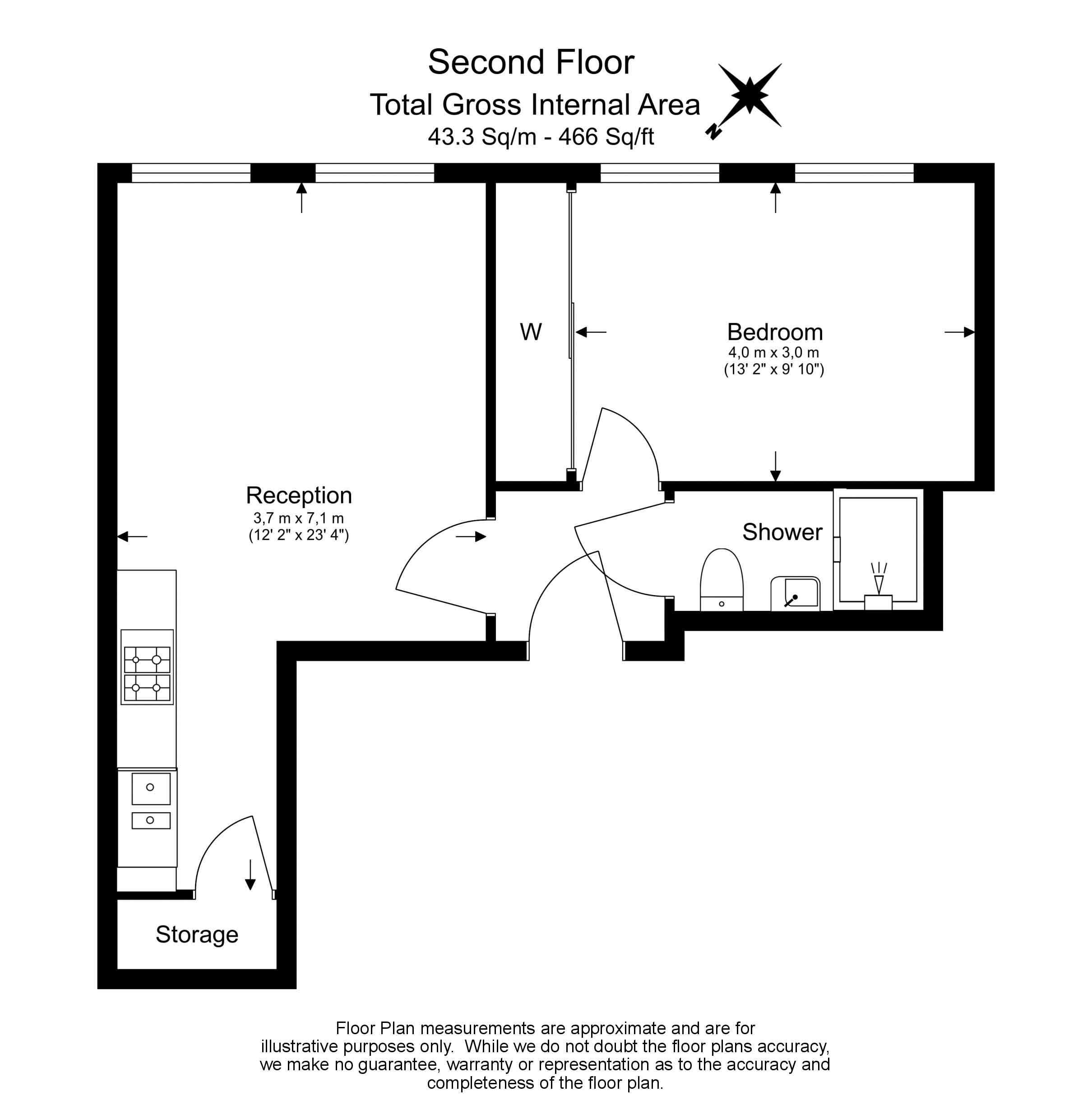 1  bedroom flat to rent in Theobalds Road, Bloomsbury, WC1X-Floorplan