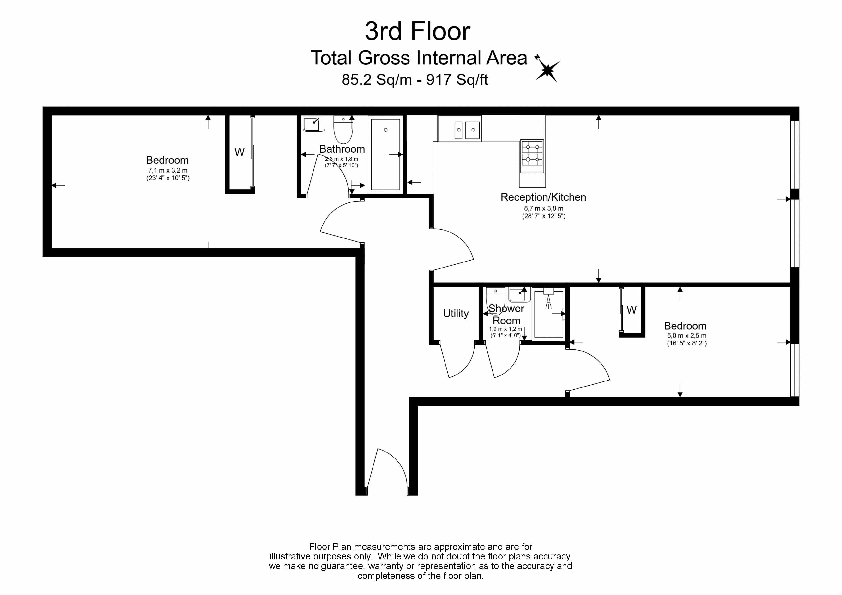 2  bedrooms flat to rent in Theobalds Road, City, WC1X-Floorplan