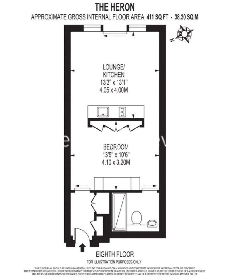 Studio flat to rent in Moor Lane, Moorgate, EC2Y-Floorplan