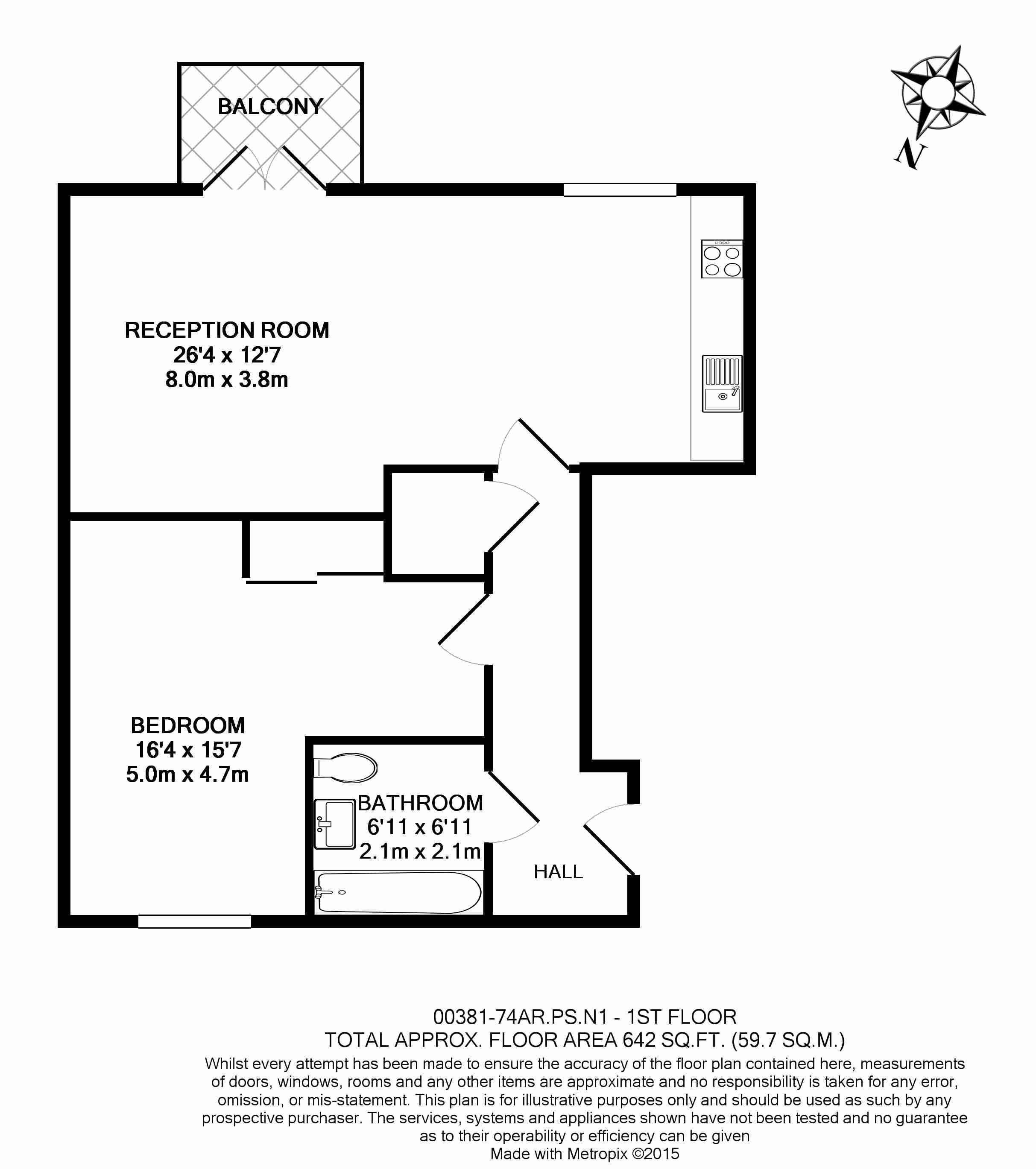 1  bedroom flat to rent in Arlington Avenue, Packington Square, N1-Floorplan
