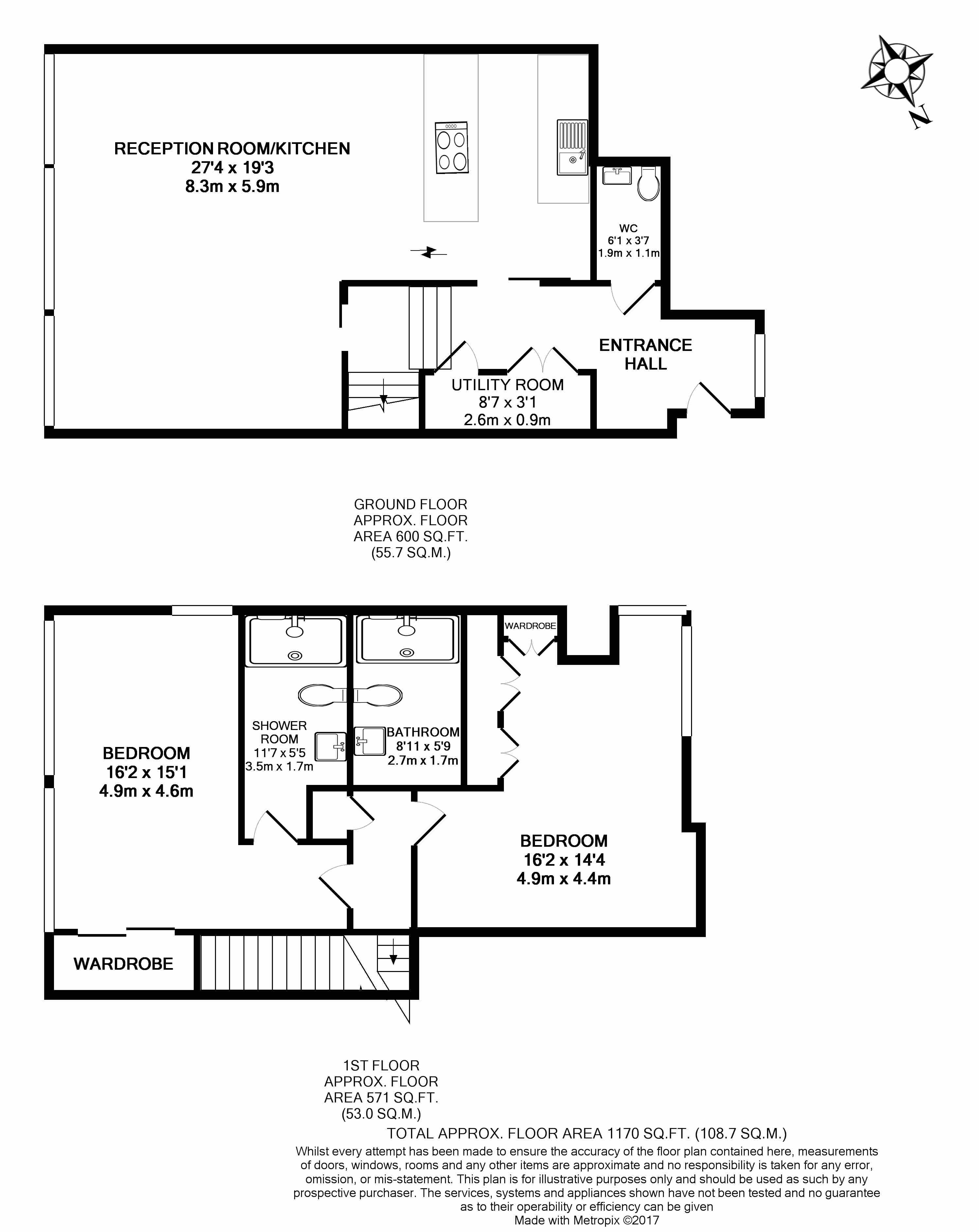 1  bedroom flat to rent in Duchess House, Warrant Street, W1T-Floorplan