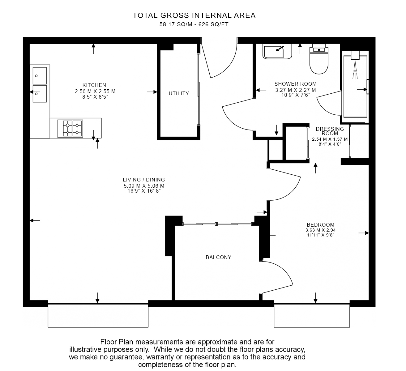 1  bedroom flat to rent in Water Lane, City, EC3R-Floorplan