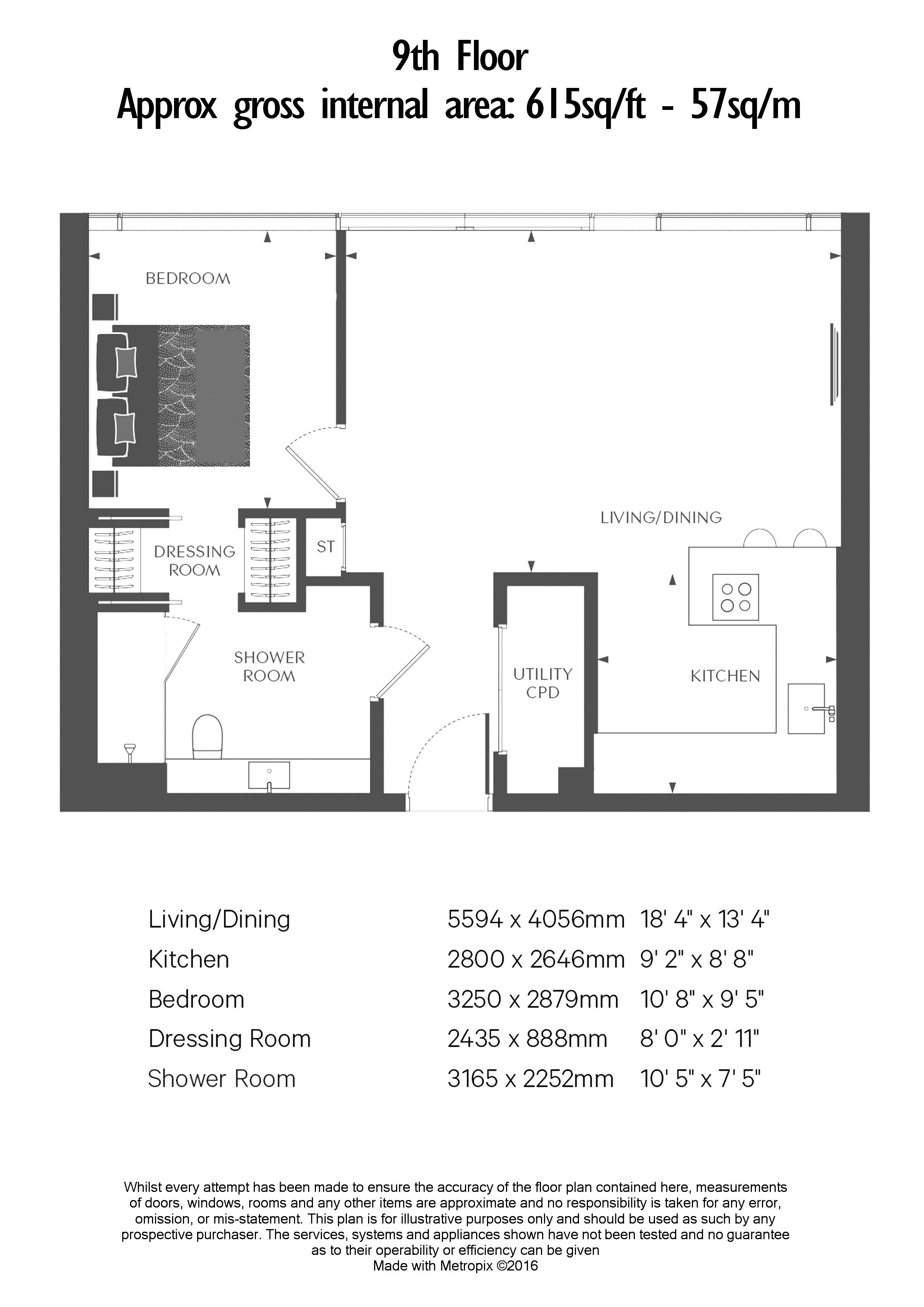 1  bedroom flat to rent in Sugar Quay, Water Lane, EC3R-Floorplan