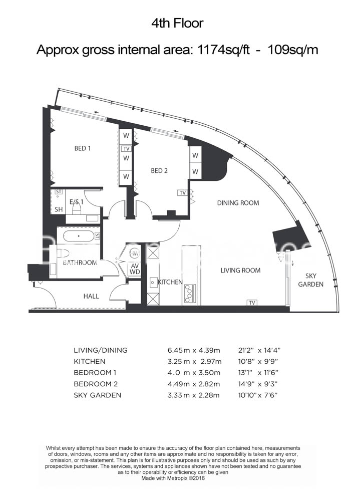 2  bedrooms flat to rent in One Blackfriars Road, City, SE1-Floorplan