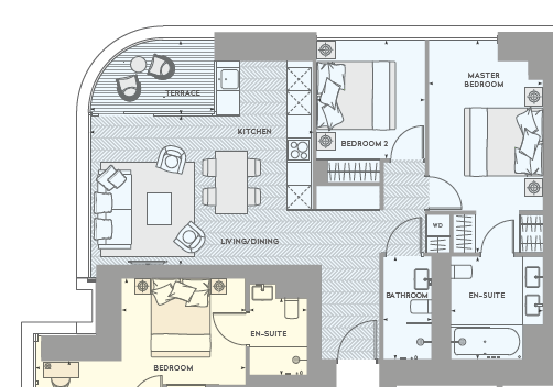 2 bedrooms flat to rent in Principal Tower, City, EC2A-Floorplan