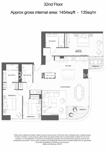 3 bedrooms flat to rent in Principal Tower, City, EC2A-Floorplan