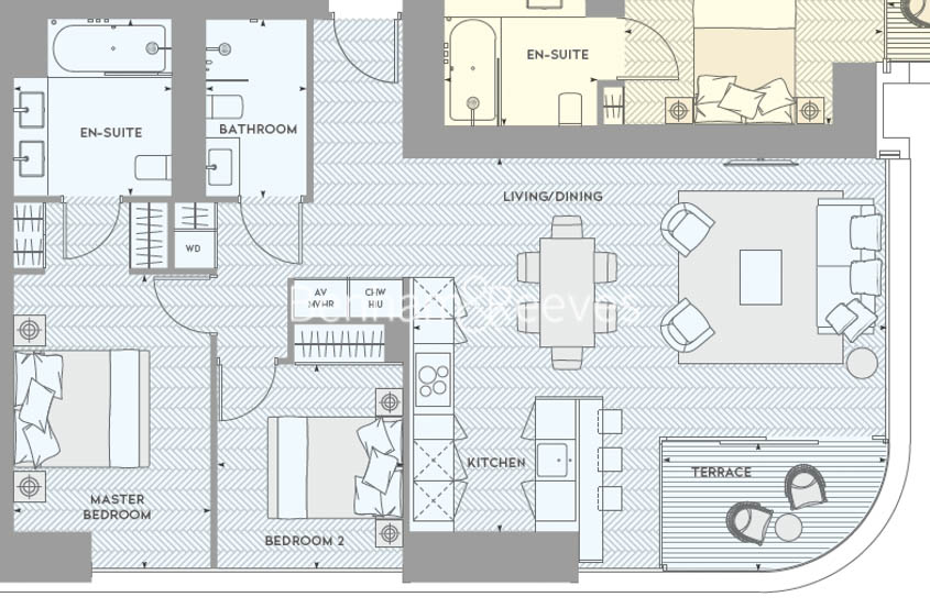 2  bedrooms flat to rent in Principal Tower, City, EC2A-Floorplan