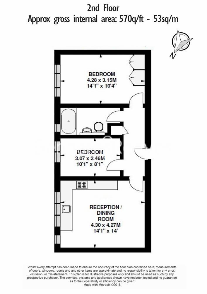 2  bedrooms flat to rent in Tavistock Place, Bloomsbury, WC1-Floorplan