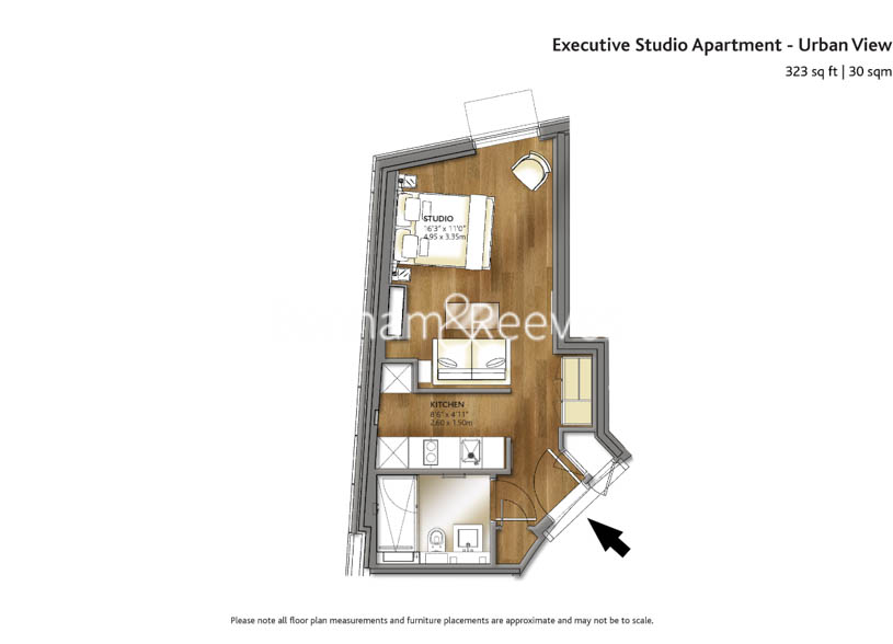 Studio flat to rent in Cheval Three Quays, City, EC3R-Floorplan