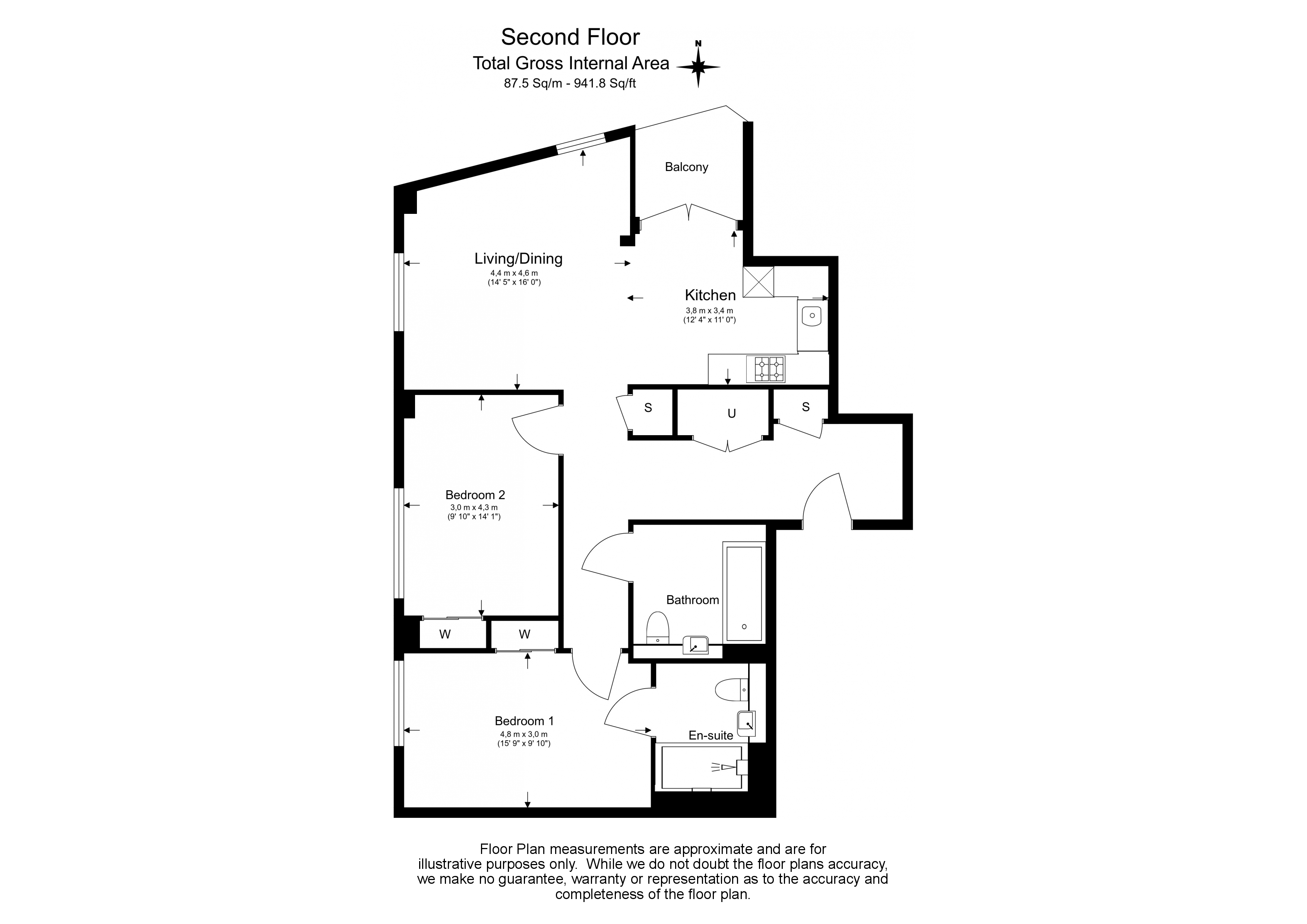 2  bedrooms flat to rent in Manuscript Court, Postmark, City, WC1X-Floorplan