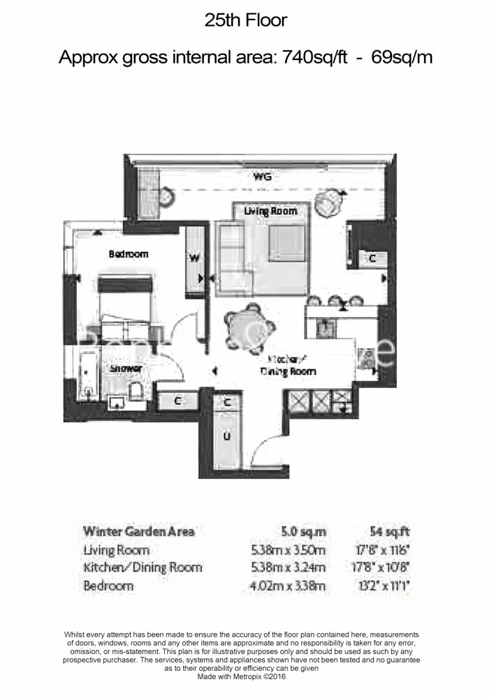 1 bedroom flat to rent in Bollinder Place, Islington, EC1V-Floorplan