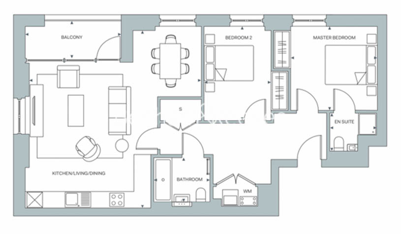 2 bedrooms  for sale in Gorsuch Place, Shoredtich, E2-Floorplan