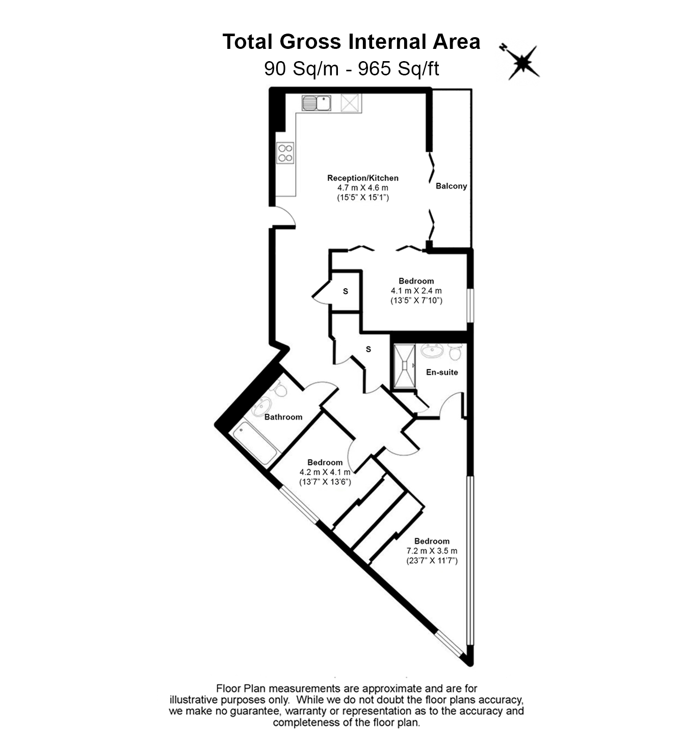 3 bedrooms flat to rent in City Road, Shoreditch, EC1V-Floorplan