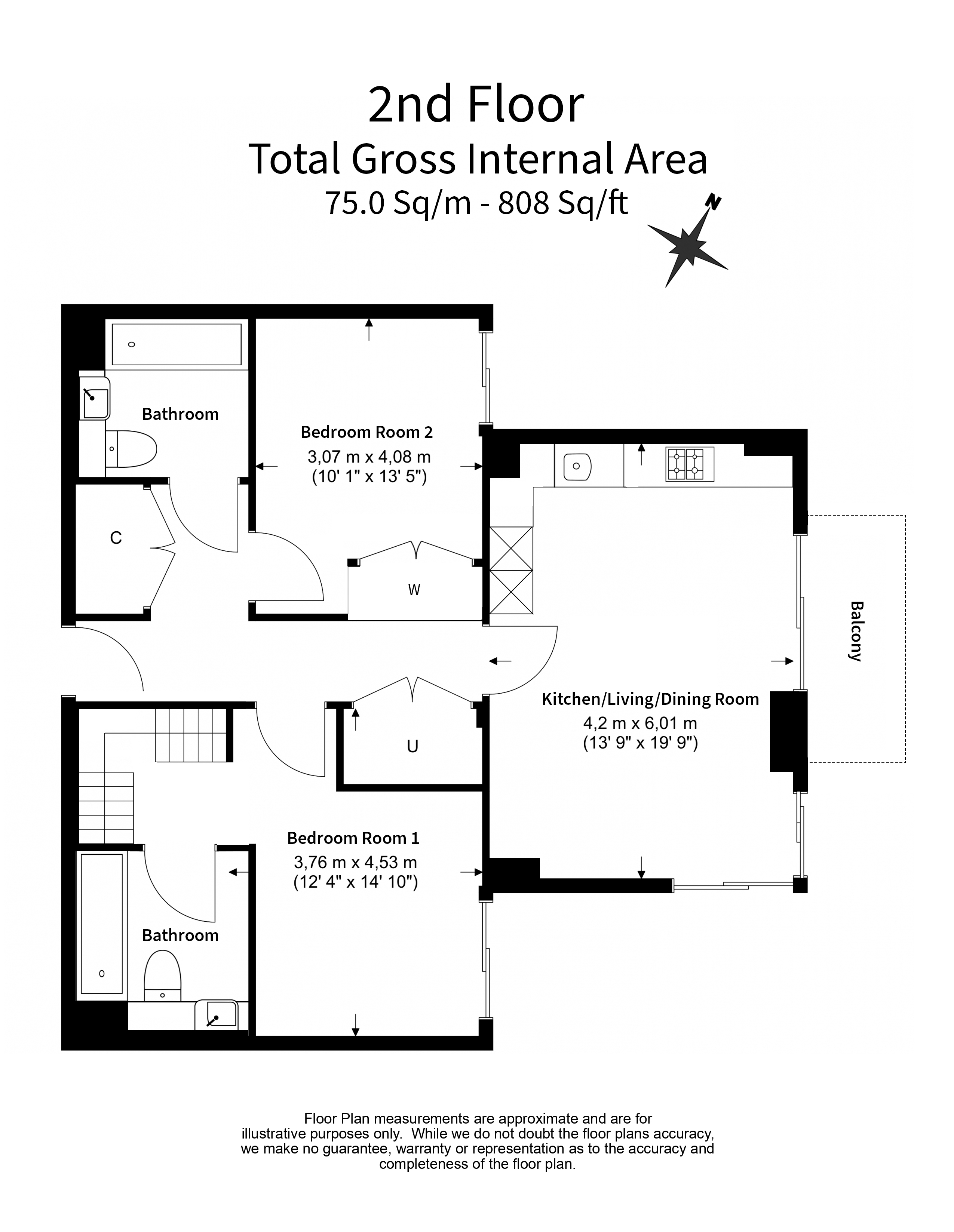 2  bedrooms flat to rent in Siena House, Bollinder Place, EC1V-Floorplan