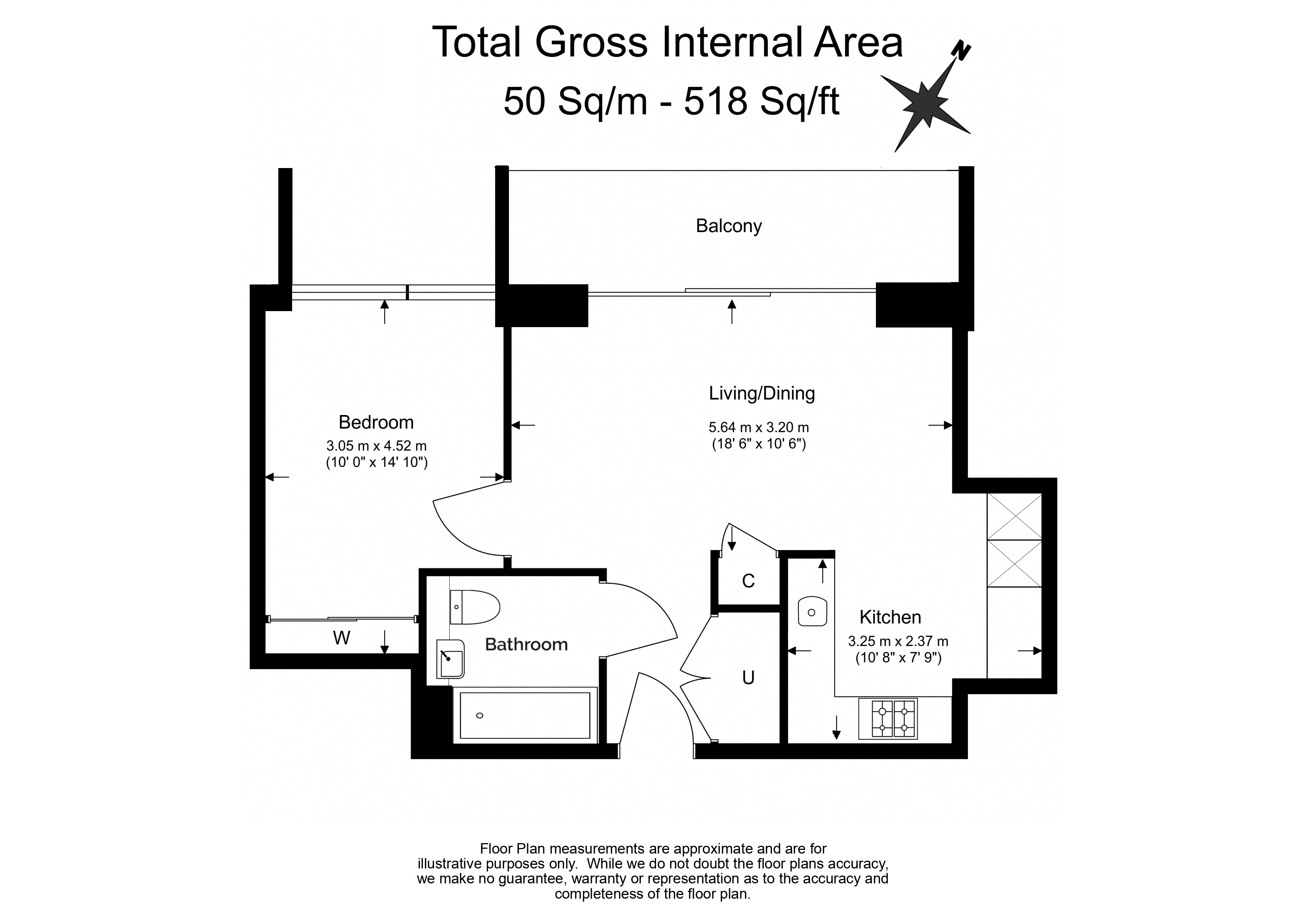 1  bedroom flat to rent in Bollinder Place, City Road, EC1V-Floorplan