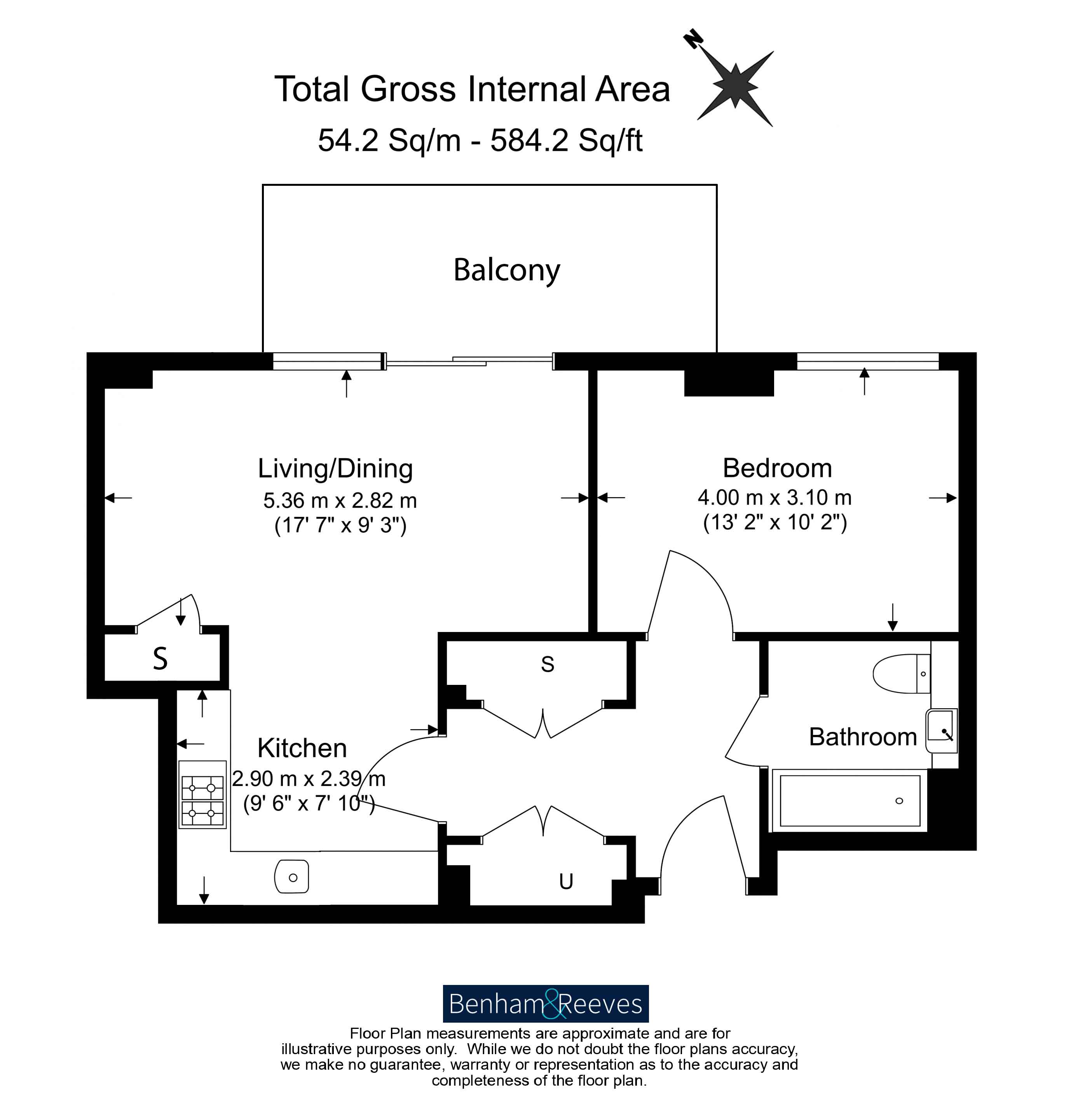 1  bedroom flat to rent in Macclesfield Road, Shoreditch, EC1V-Floorplan