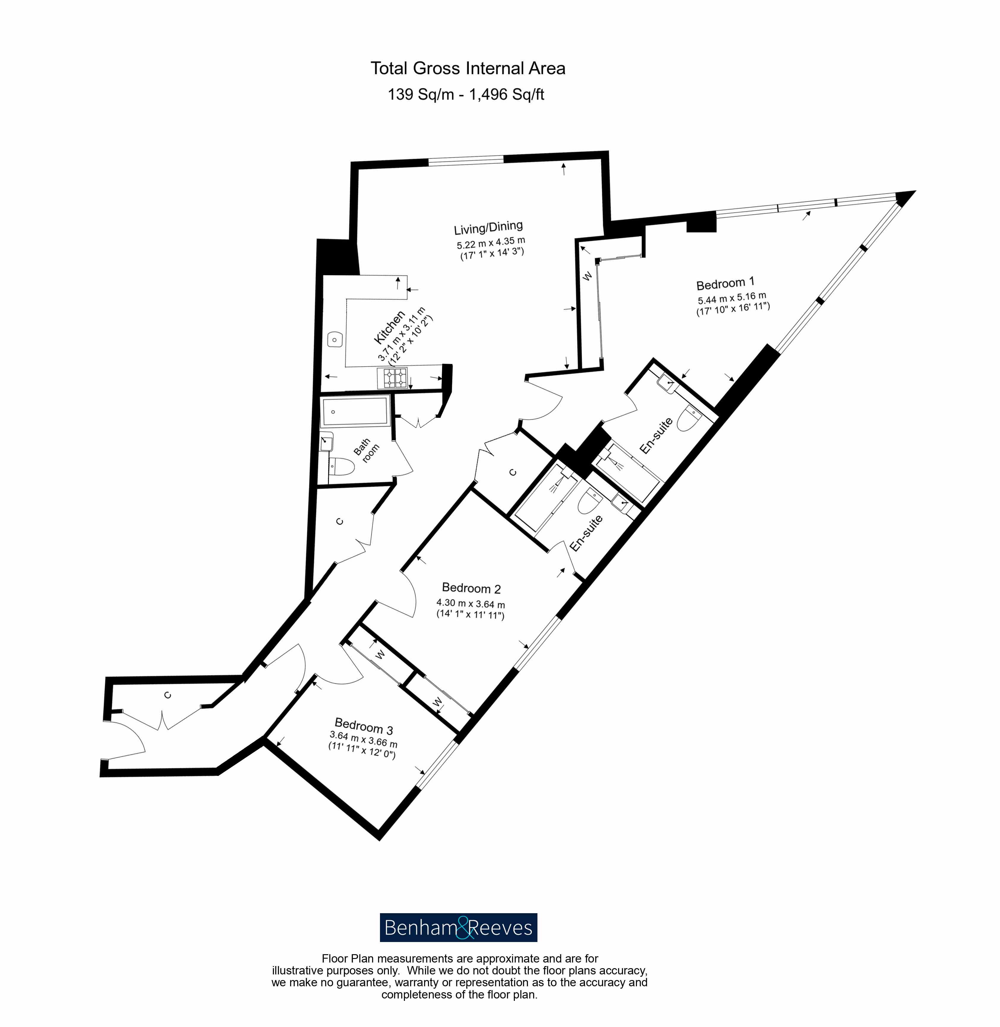 3 bedrooms  for sale in Valencia Tower, Bollinder Place, EC1V-Floorplan