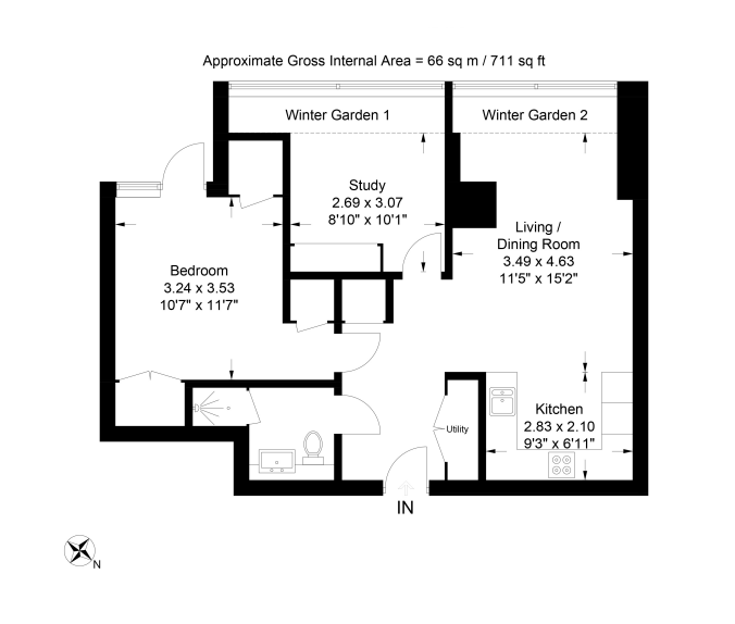 2 bedrooms  for sale in Carrara Tower, Bollinder Place, EC1V-Floorplan