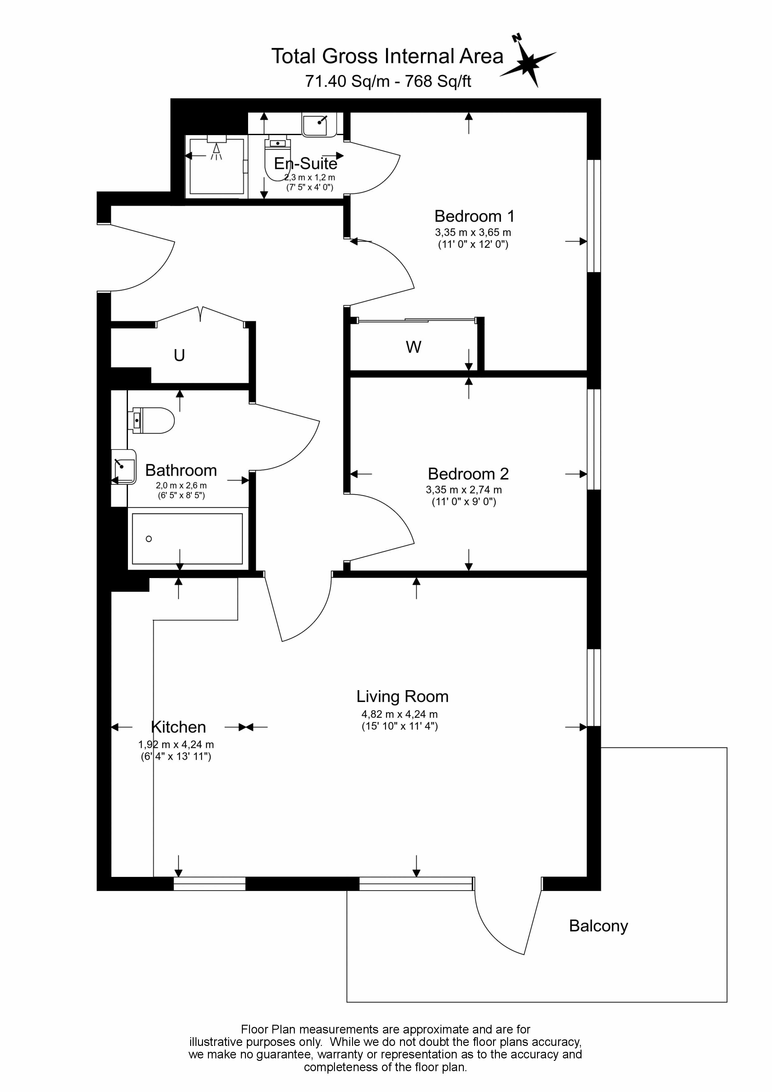 2  bedrooms flat to rent in Edwin House, Accolade Avenue, UB1-Floorplan