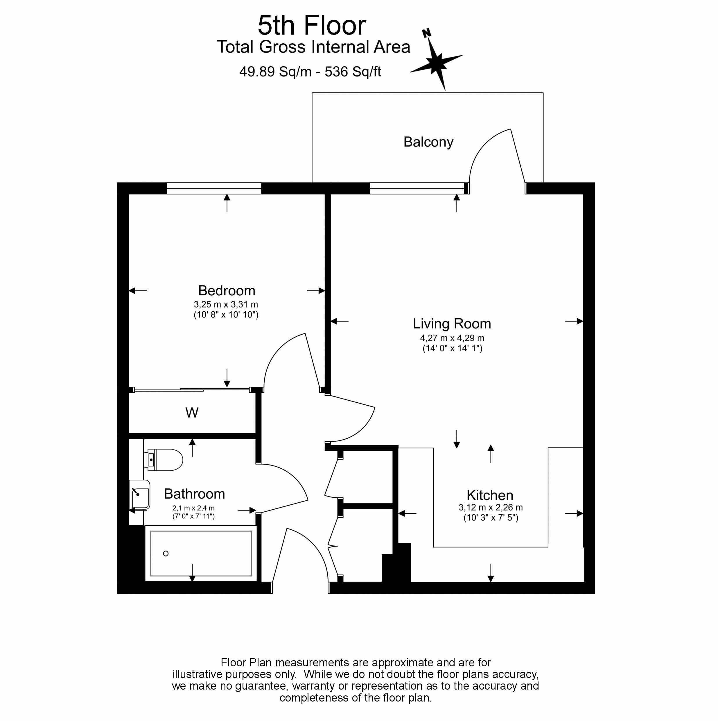 1  bedroom flat to rent in Accolade Avenue, Southall. UB1-Floorplan