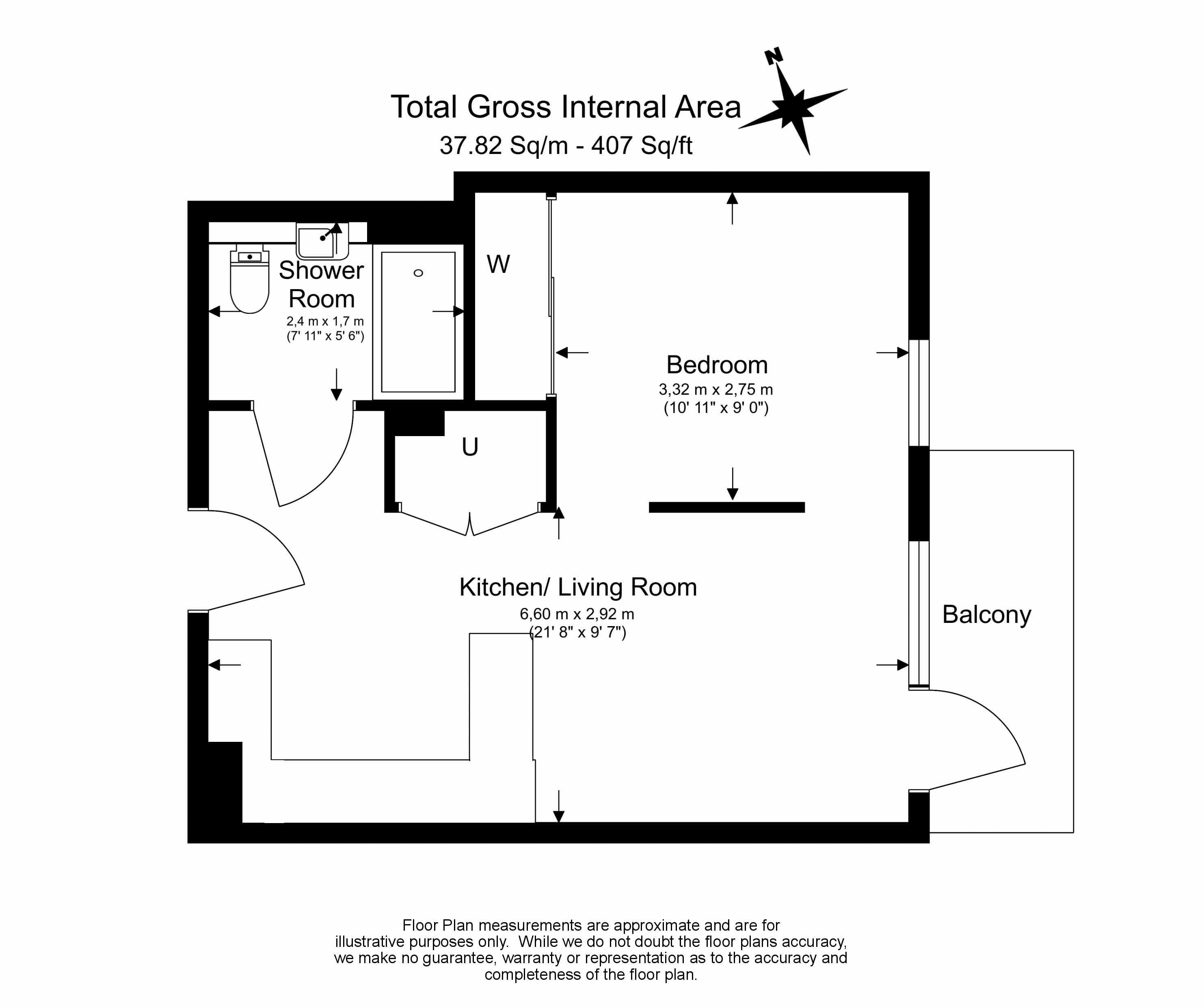 1 bedroom  for sale in Accolade Avenue, Southall, UB1-Floorplan