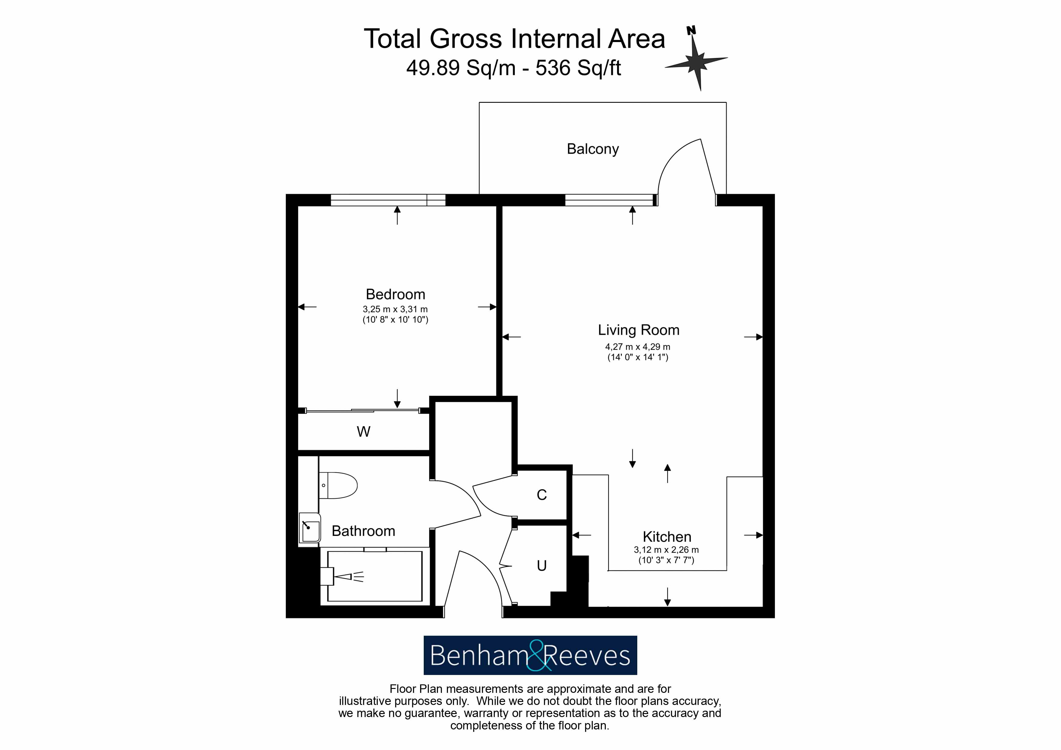 1  bedroom flat to rent in Accolade Avenue, Southall, UB1-Floorplan