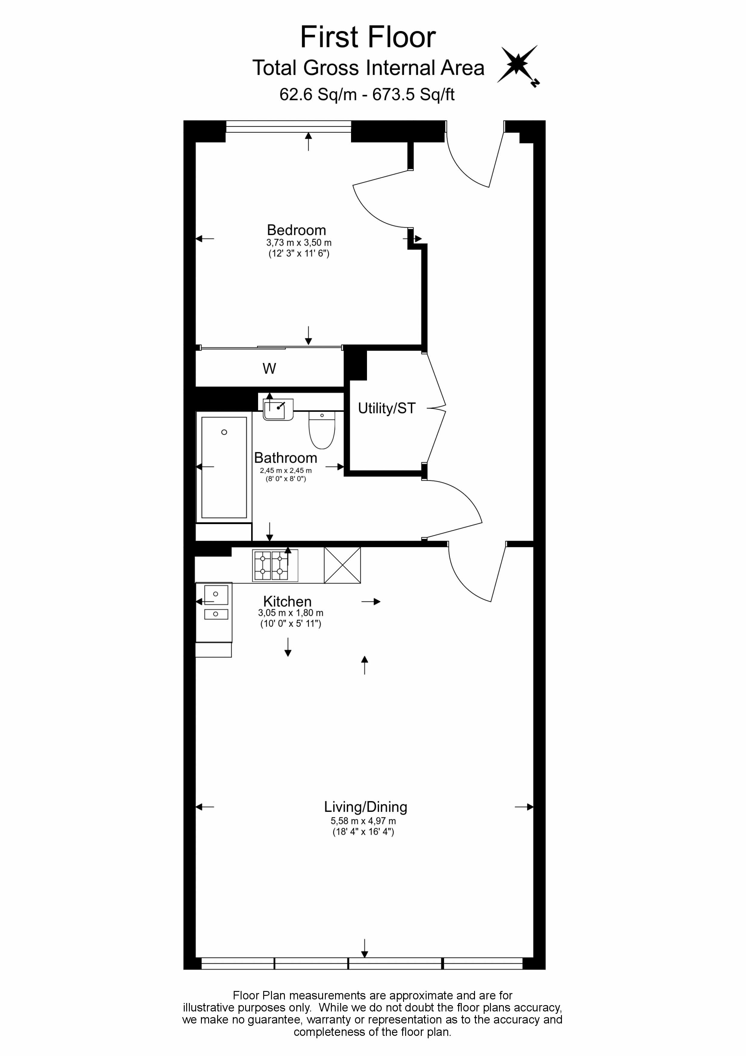 1  bedroom flat to rent in Carnation Gardens, Hayes, UB3-Floorplan