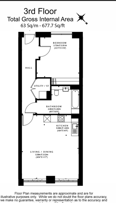 1  bedroom flat to rent in Carnation Gardens, Hayes, UB3-Floorplan