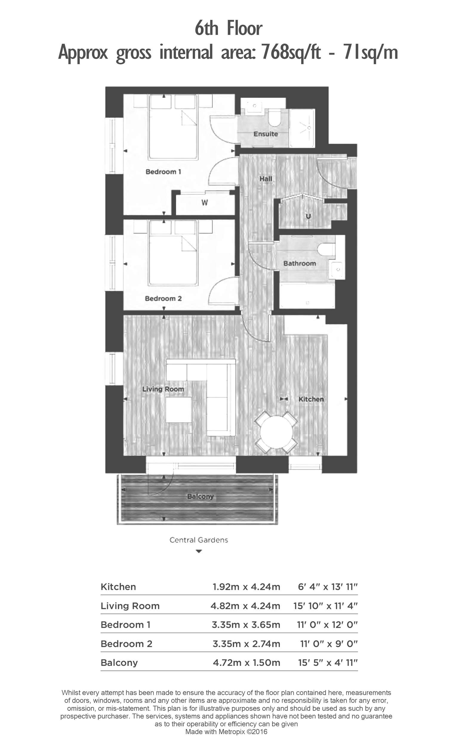 2 bedrooms flat to rent in Greenleaf Walk, Southall, UB1-Floorplan