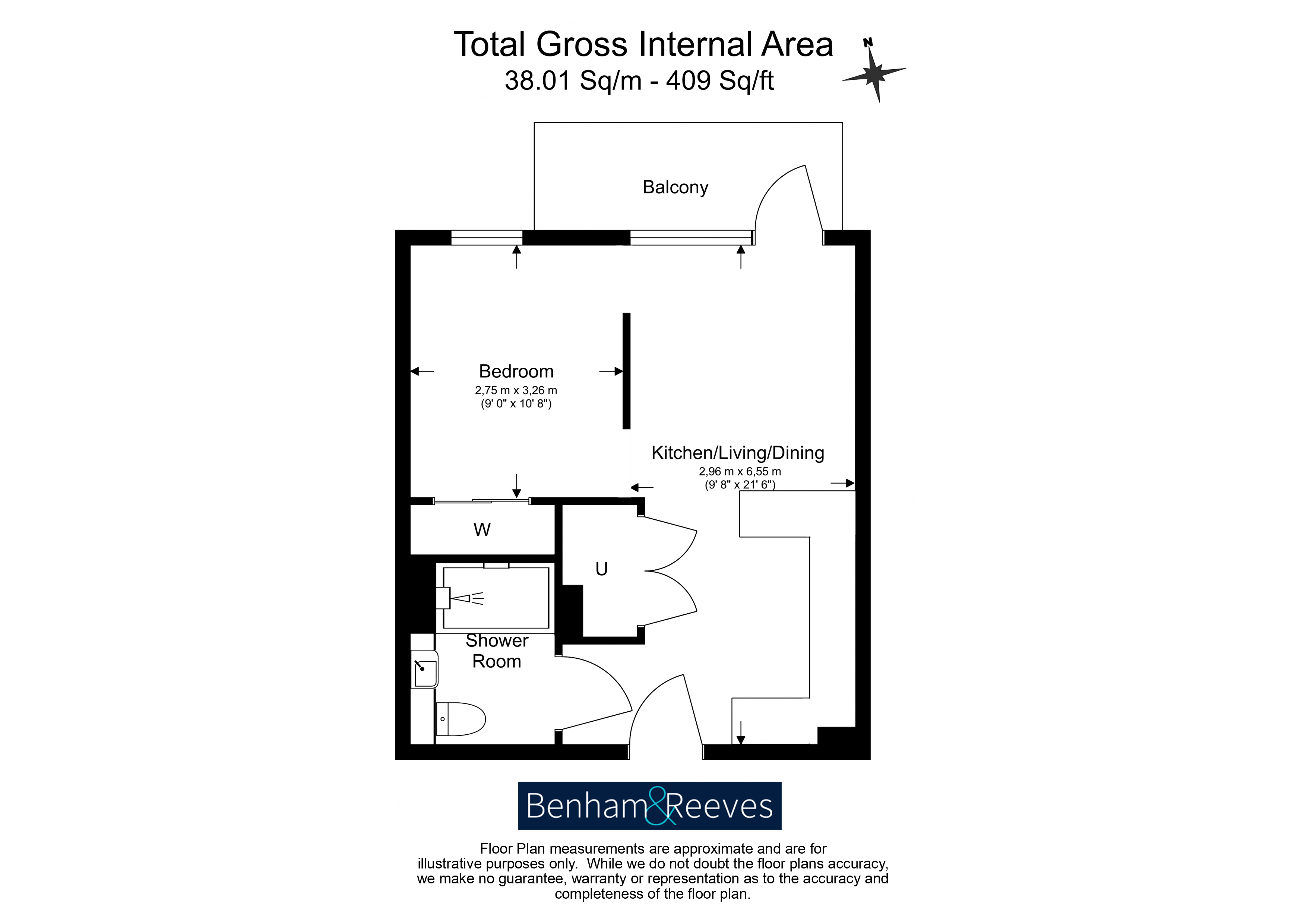 1 bedroom  for sale in Accolade Avenue, Southall, UB1-Floorplan