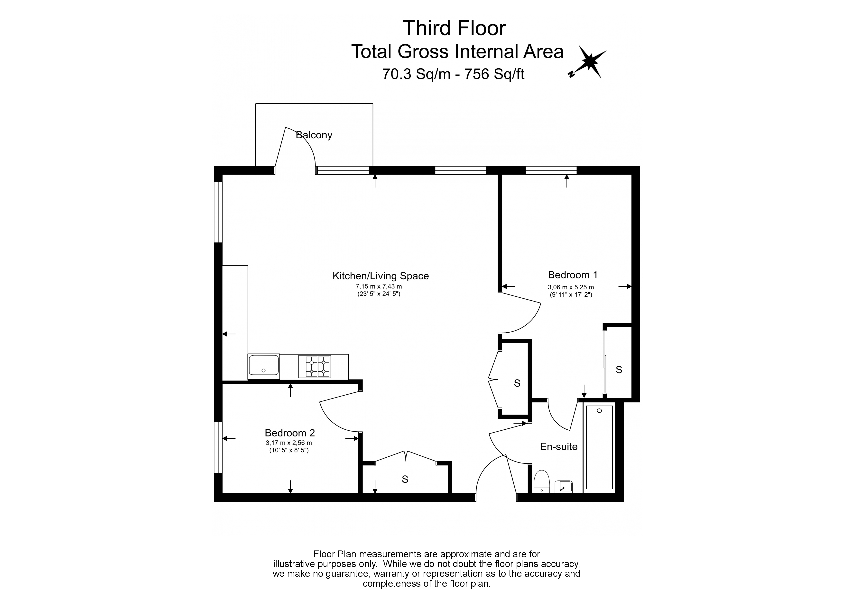 2 bedrooms flat to rent in Cedrus Avenue, Southall, UB1-Floorplan