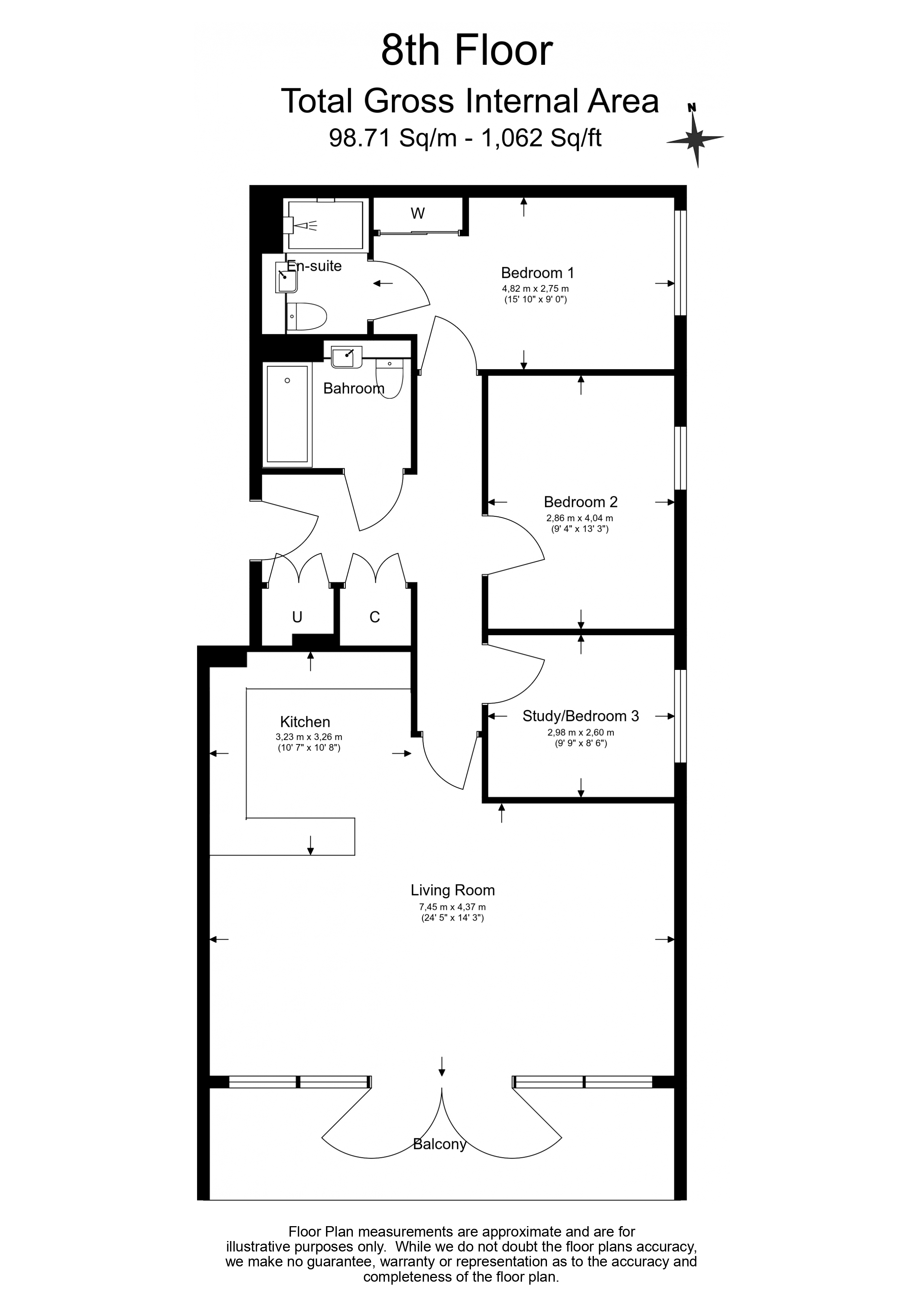 3 bedrooms flat to rent in Accolade Avenue, Southall, UB1-Floorplan