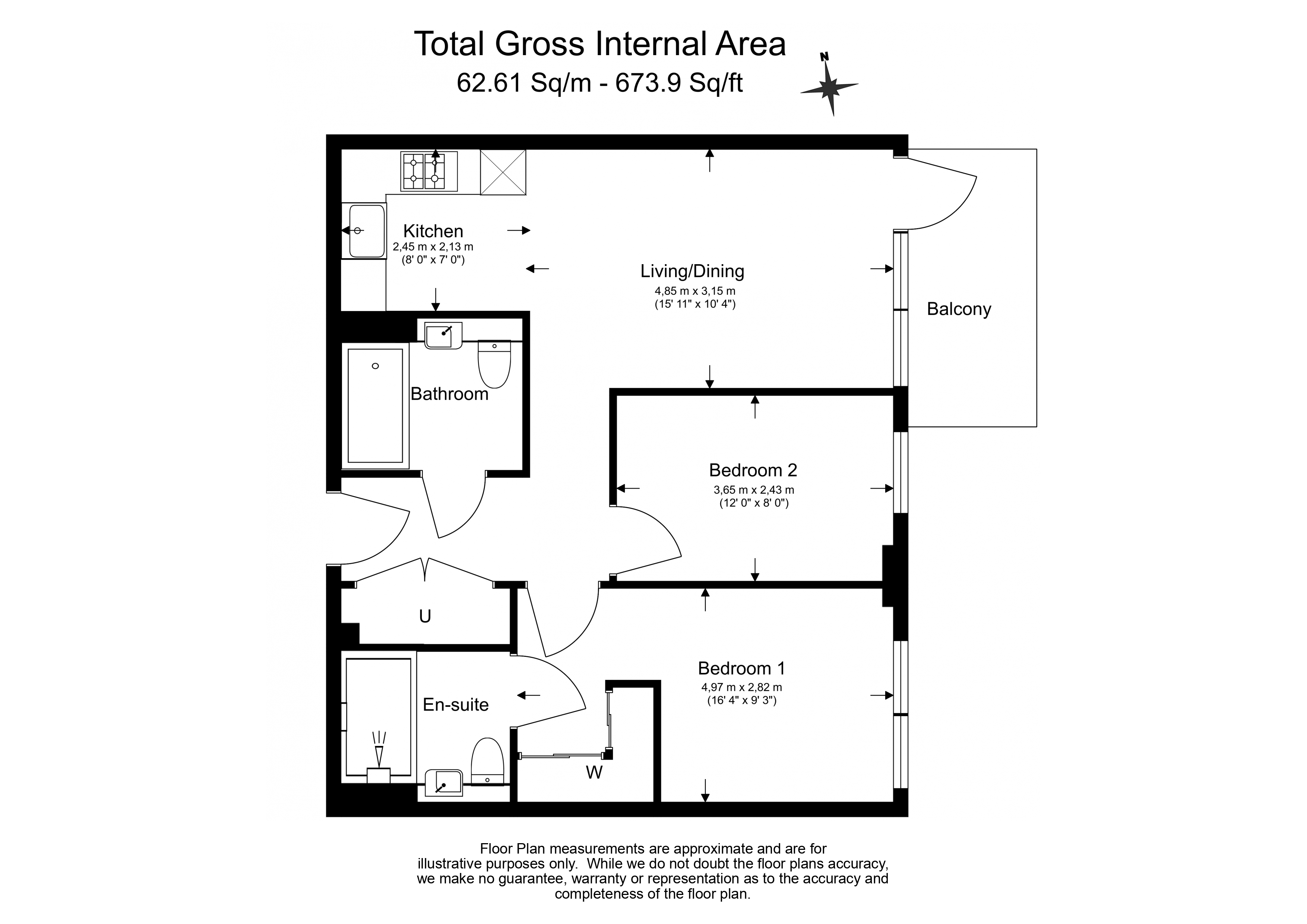 2 bedrooms  for sale in Cedrus Avenue, Southall, UB1-Floorplan