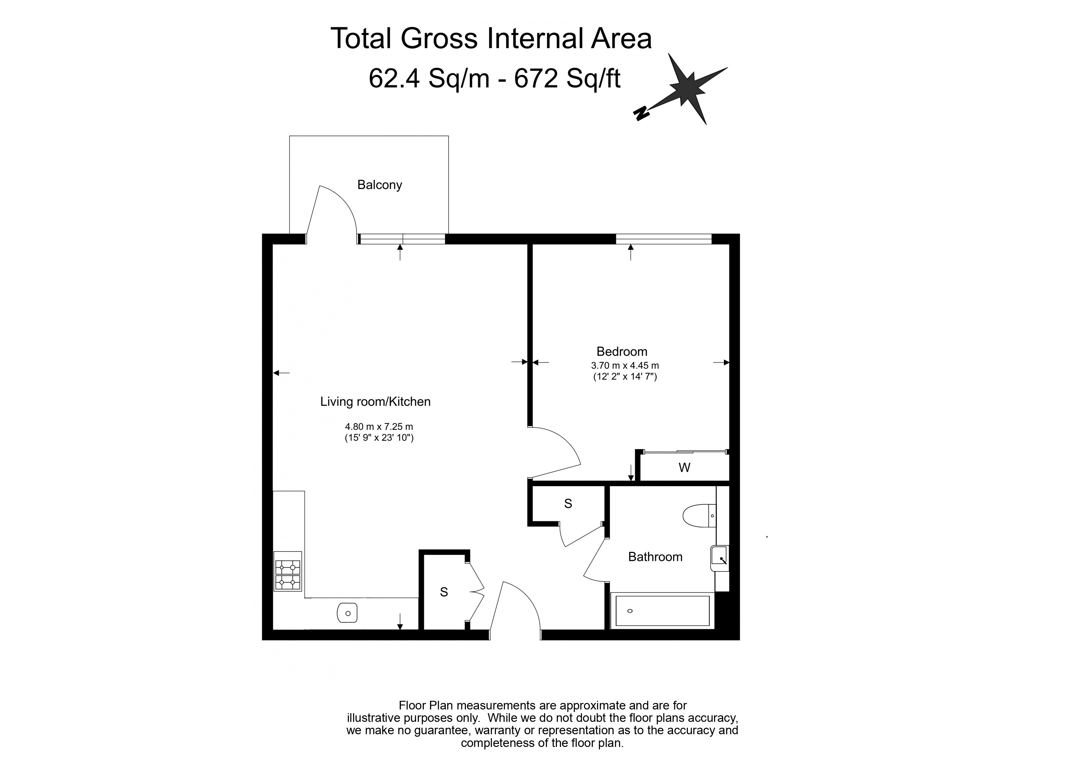 1  bedroom flat to rent in Cedrus Avenue, Southall, UB1-Floorplan