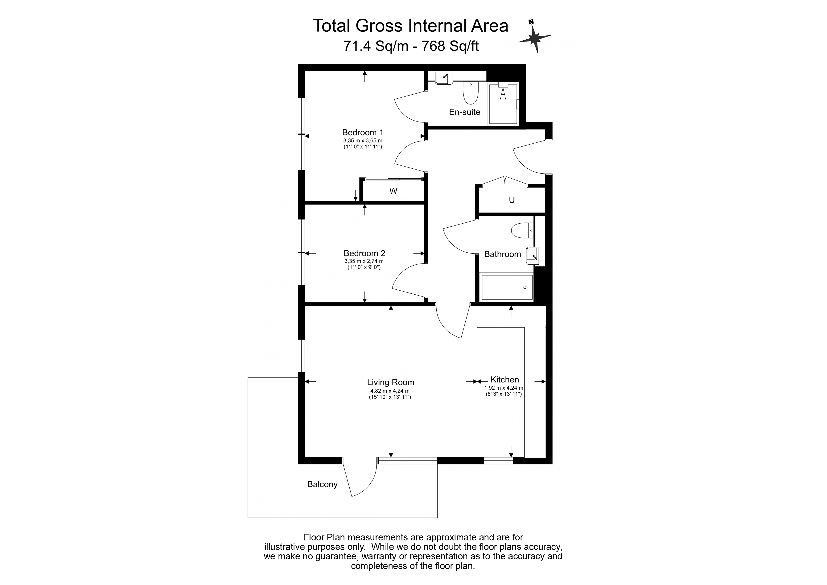 2 bedrooms  for sale in Cedrus Avenue, Southall, UB1-Floorplan
