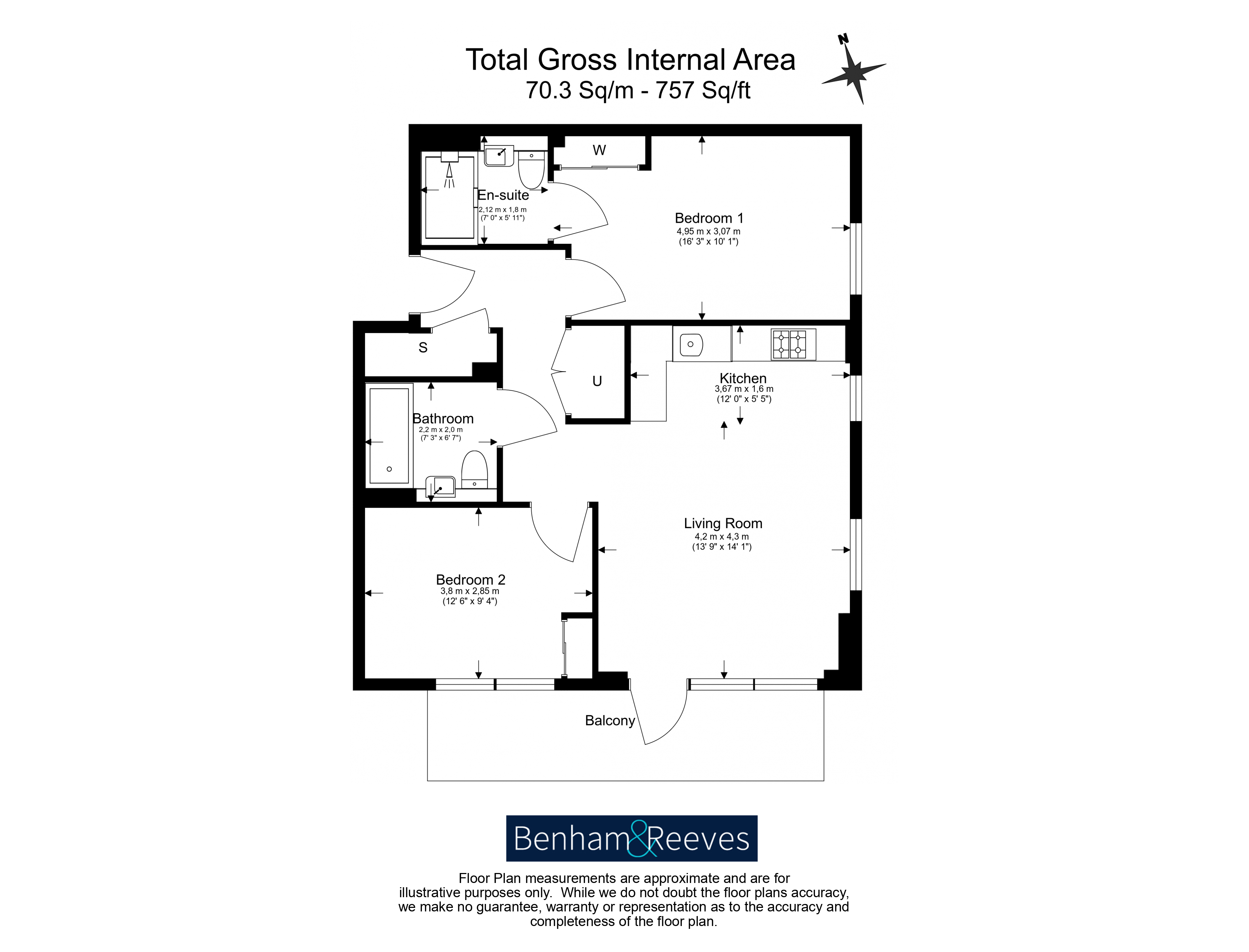 2  bedrooms flat to rent in Iris House, Cedrus Avenue, UB1-Floorplan