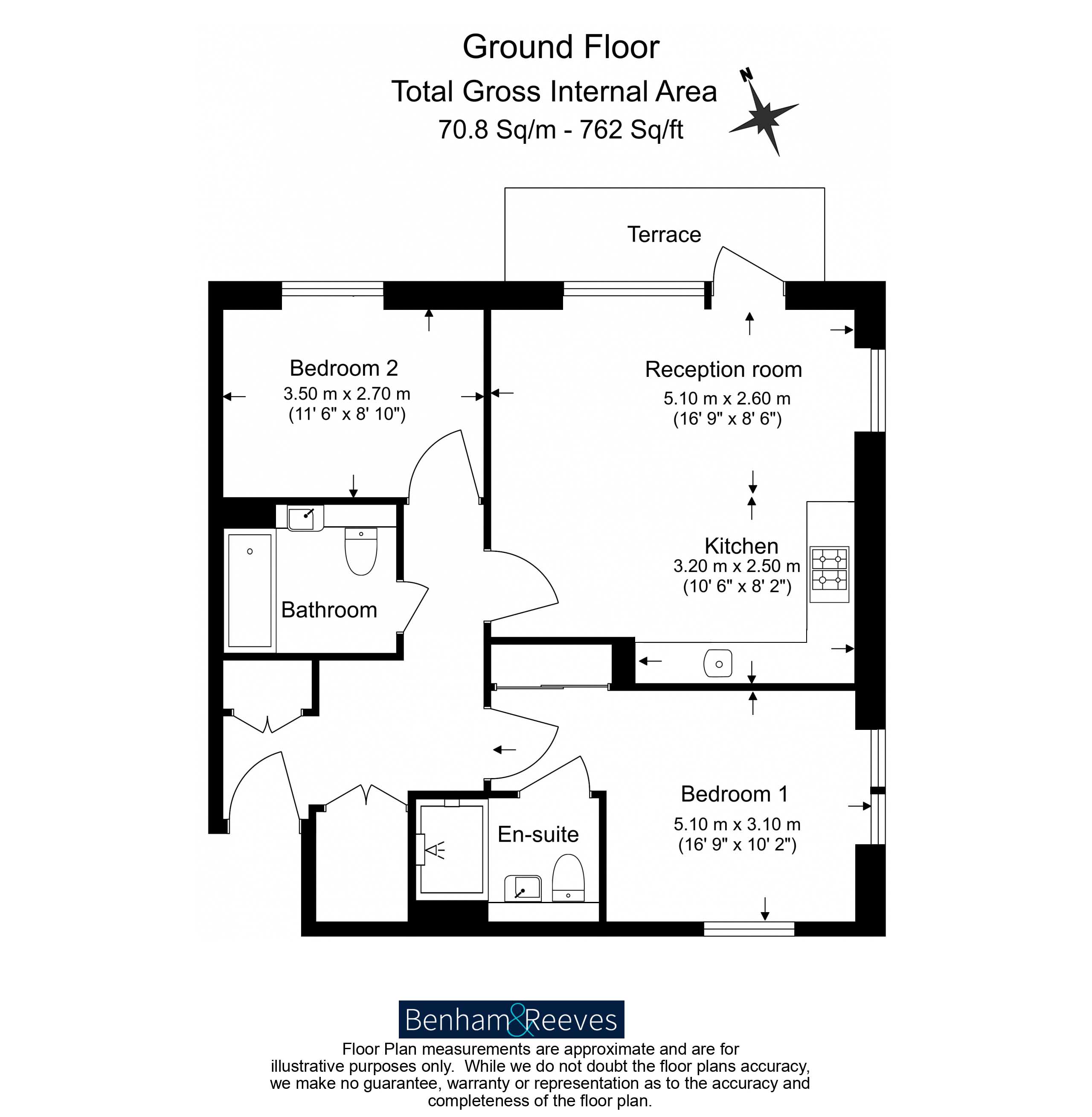 2  bedrooms flat to rent in Watson House, Greenleaf Walk, UB1-Floorplan